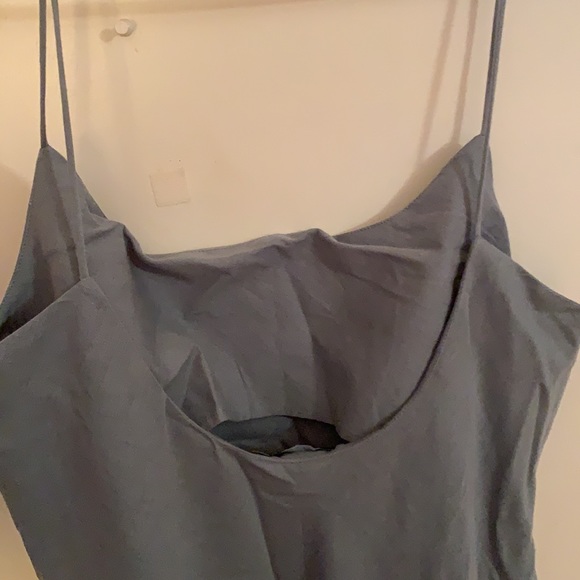 ASOS Design linen cami maxi dress in duck egg - Picture 4 of 5